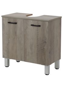 Welltime , Waschbeckenunterschrank »Florenz, Breite 60cm, 2 Tür, 2 Fächer, mit Siphonausschnitt, MDF-Front«, in verschiedenen Farben erhältlich,...