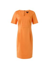comma, Damen, Kleider, Kleid Etuikleid aus Baumwollmix, Orange, (40)