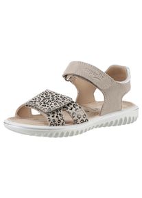 Superfit , Kinder,Jugendliche , Sandale »SPARKLE WMS: mittel« Klett-Sandalette mit Leomuster, Größenschablone zum Download , beige kombiniert , 34...