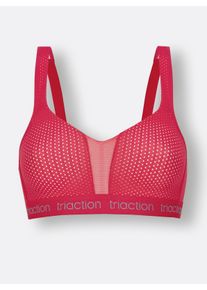 Triumph Dames Sportbeha zonder beugel in aardbei ,maat 95B, Witt, 45% Polyamide, 41% Polyester, 14% Elastan