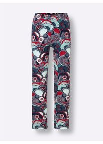 Comtessa Dames Pyjama in zacht mint/marine bedrukt ,maat 36/38, Witt, 100% Katoen