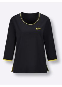 feel good Dames shirt in zwart ,maat 36/38, Witt, 95% Katoen, 5% Elastan