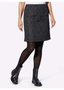 Dames Comfortrok van doorgestikt materiaal in zwart ,maat 38, WITT, 100% Polyester. Wattering: 100% Polyester