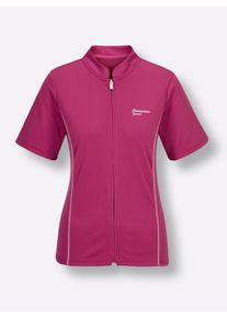 Dames Functioneel shirt met 3-delige achterzak in fuchsia ,maat 36/38, Witt, 100% Polyester