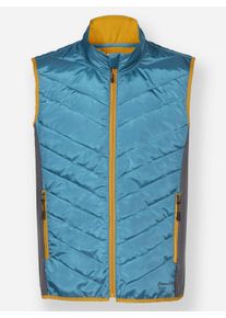 Heren Functioneel gilet met stretchinzetten opzij in topaas ,maat 50, Witt, 100% Polyester. Inzet: 92% Polyester, 8% Elastan. Wattering: 100% 