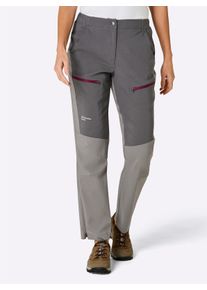 Dames Outdoorbroek met ritssluiting aan de zoom in antraciet ,maat 38, Witt, 72% Viscose, 25% Polyamide, 3% Elastan