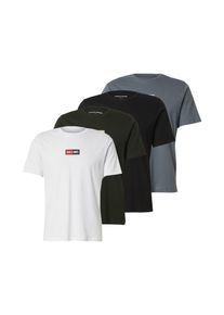 Jack & Jones JACK & JONES T-Shirt 'JJPAN' Herren grau, grün, schwarz, weiß Größe XS Logoprint