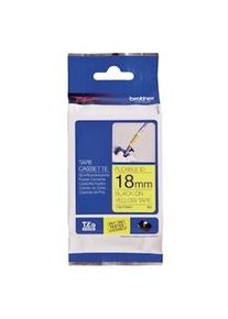 Brother Nastro per etichette originale flessibile laminato TZeFX641 - Testo nero su sfondo giallo - Larghezza 18 mm x 8 metri