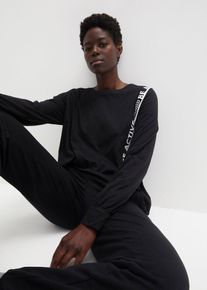 bonprix Luźniejsza koszulka sportowa, czarny, 48/50