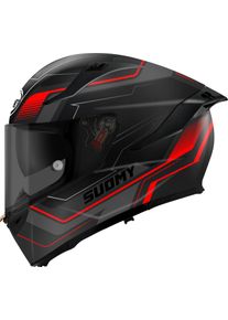 Suomy Speedstar 2 Visual, casque intégral , couleur: Noir/Gris Foncé/Rouge , taille: L