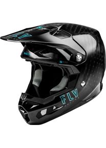 Fly Racing Formula S Carbon Solid, motorcrosshelm , kleur: Carbon/Zwart , maat: S