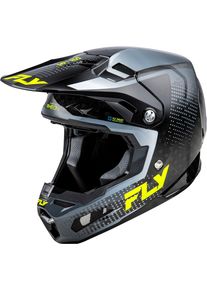 Fly Racing Formula S Carbon Protocol, motorcrosshelm , kleur: Carbon/Zwart/Grijs/Neon-Geel , maat: L