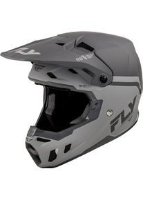 Fly Racing Formula CC Objective, motorcrosshelm , kleur: Mat Zwart/Grijs , maat: L
