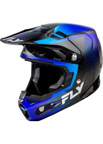 Fly Racing Formula S Carbon Protocol, motorcrosshelm , kleur: Carbon/Zwart/Blauw/Grijs , maat: S
