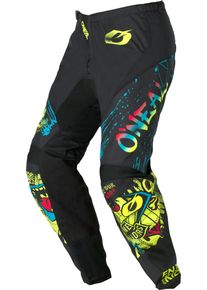 O Neal ONeal Element Rancid S26, textile pants kids , color: Black/Neon-Yellow/Light Blue/Red , size: 22 (5/6)