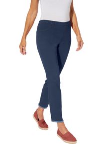 Dames Jeans met franjes blue-stonewashed Maat 27