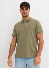bonprix Shirt polo pique z bawełny organicznej, zielony, 56/58 (XL)