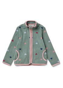 Tchibo - Bluza polarowa - dla dziewczynek -rozmiar 122/128 - kolor: zielony/z nadrukiem