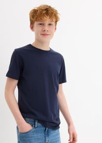 bonprix Póló tiszta bio-pamutból (3 db-os csomag), kék, 140/146