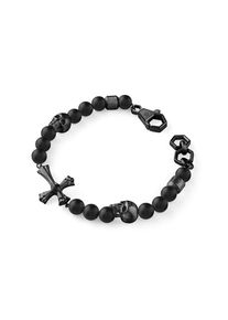 Philipp Plein Jewellery Bracelet 'Whisper' Herren schwarz Größe S Unifarben