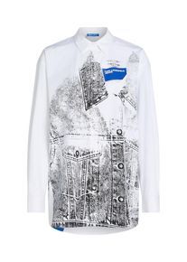 KARL LAGERFELD JEANS Bluse ' Trompe-L€™Oeil ' Damen weiß Größe L