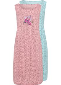 Dames Nachthemden met boothals roze + bleu Maat 44/46