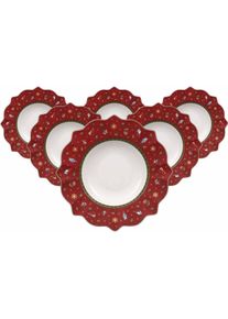 Villeroy & Boch Villeroy & Boch Multipack Toy"s Delight Suppenteller rot - 6 Stück, Teller, Rot