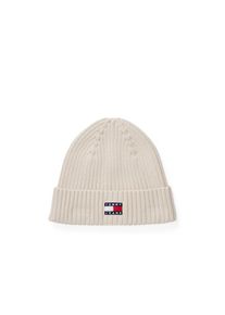 Tommy Jeans, Damen, Beanie &raquo;TJW HERITAGE CORE&laquo; Rippstrick, Umschlag, normale Passform, Newsprint, Newsprint, Strickm&uuml;tze von Tommy Jeans