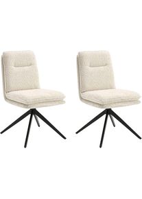 Home Affaire , Esszimmerstuhl »Valencia«, (Set), 2 St., Boucle, verschiedene Gestelle in Holz oder Metall , natur + Schwarz
