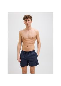 Jack & Jones Jack & Jones, Herren, Badeshorts &raquo;JPSTMAUI Badeshort mit elastischem Bund und normalem Schnitt&laquo; unifarben, modisch, slim fit, Polyester, Navy Blazer, 