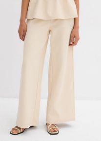 bonprix Femei Pantaloni Marlene din pique, bej, 40/42