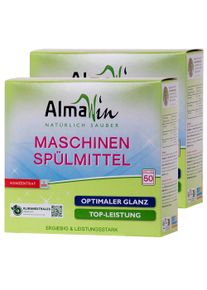 AlmaWin Dishwasher Rinse Aid 2 x 1.25 kg, Natural Dishwasher Rinse Aid, Eco Friendly Rinse Aid