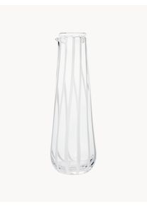 Broste Copenhagen Ručne fúkaná karafa na vodu Stripe, 800 ml Transparentná Sklo 800 ml