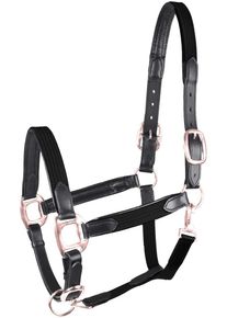 Star MIX Halfter, schwarz/roségold, Pony