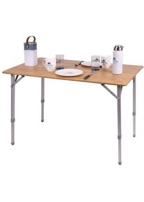 Holiday Travel Campingtisch Klapptisch Campingmöbel 100x65x42/65cm Garten Outdoor Bambus