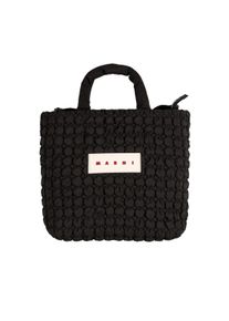 Marni Nylon Puff Small Tote Bag, Black
