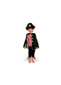 partydeco Pirate costume with cape, mix, size 116-128 cm