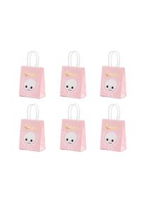 partydeco Geschenktüte Boo, rosa, 14x18x8cm (5er Multipack)