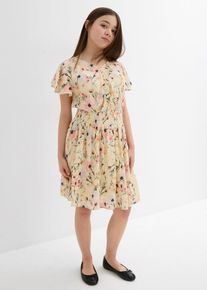bonprix Rochie mini din viscoză vaporoasă, bej, 170