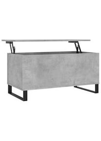 vidaXL Mesa de centro madera contrachapada gris hormigón 90x44,5x45 cm