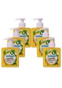 Sodasan Tekuté mydlo, prírodné mydlo, tekuté mydlo citrus, 6 x 300 ml, olivové mydlo