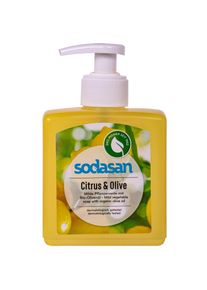 Sodasan Vloeibare zeep, handzeep, natuurlijke handzeep, citrus olijf, 300 ml, plantaardige zeep