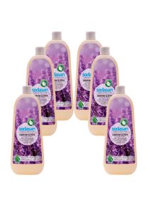 Sodasan Vloeibare handzeep, 6 x 1 Liter, lavendel-olijf, natuurlijke handzeep, plantaardige zeep