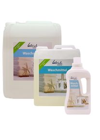 Wasmiddel vloeibaar, ecologisch, vegan, natuurlijk in verschillende grootte