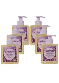Sodasan Vloeibare zeep Lavendel-Olijf, 6 x 300 ml, plantaardige handzeep