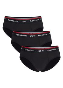 Reebok , Slip »WIGGINS«, (3er-Pack), mit extra dehnbarem Bund , BLACK , L (6) , L (6) , Herrenunterhose von Reebok