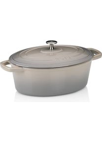 Kela Ovaler Bräter mit Deckel, grau Calido, Pfanne + Kochtopf, Grau