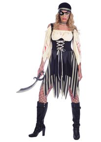 Amscan Undead pirate bride costume for women