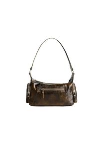 Bershka Schultertasche Damen braun Größe One Size Unifarben