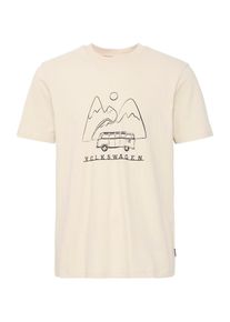 Blend T-Shirt 'BHRIKY' Herren beige Größe S Motivprint
